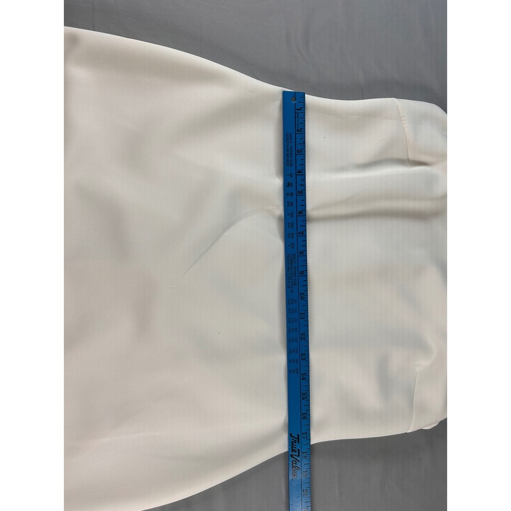 Calvin Klein White Sleeveless Shift Dress Gold Metal Collar Detail Size 14 - Picture 5 of 11